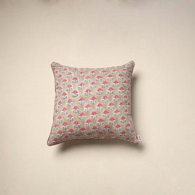 Cotton sanganeri cushion cover 36 - handcrafted