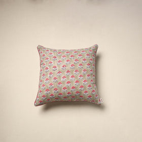 Cotton sanganeri cushion cover 36 - handcrafted