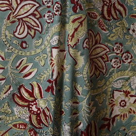 Green - cotton sanganeri fabric 03 - handcrafted