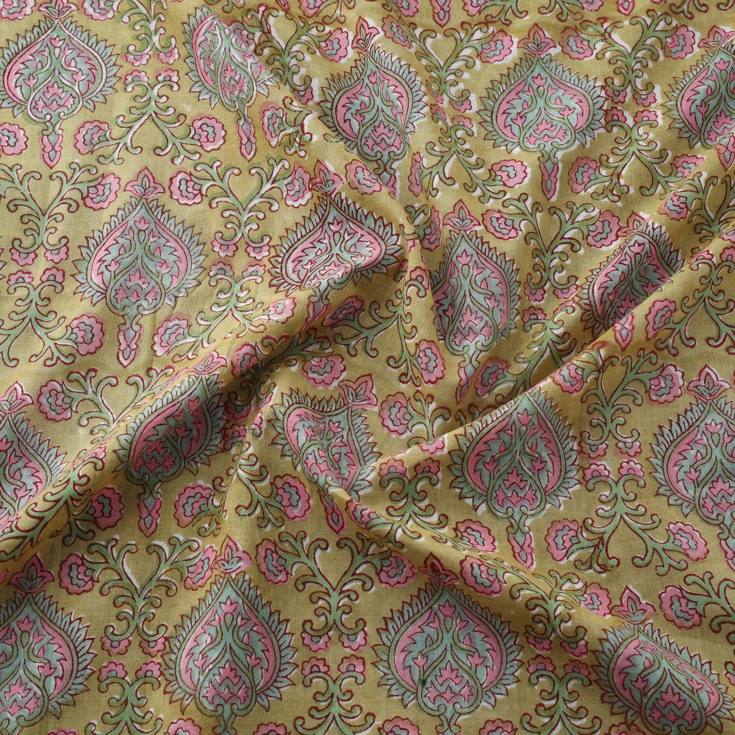 Block Print Cotton Sanganeri Fabric