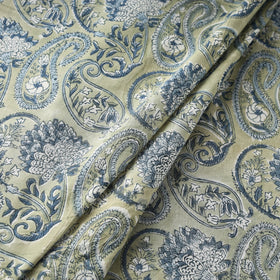 Green Block Print Cotton Sanganeri Fabric
