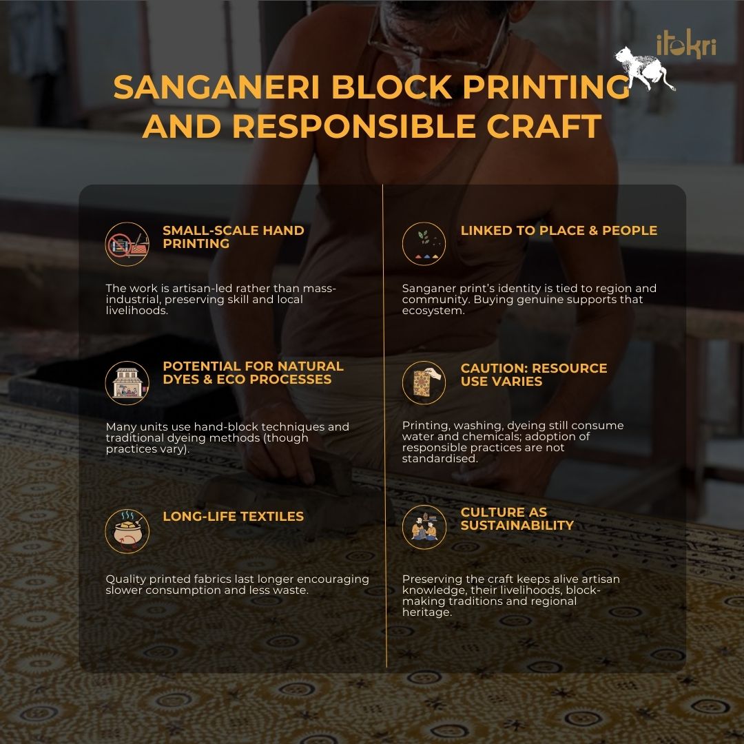 Green - cotton sanganeri fabric 18 - handcrafted