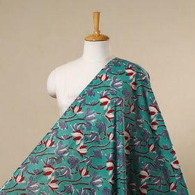 Green - cotton sanganeri fabric 20 - handcrafted