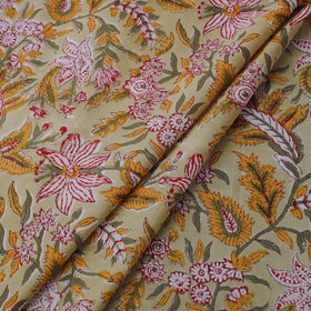 Green - cotton sanganeri fabric 24 - handcrafted