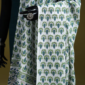 Cotton sanganeri floral dupatta 22 - handcrafted