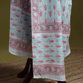 Cotton sanganeri floral dupatta 32 - handcrafted