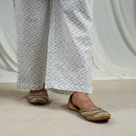 Green Block Print Cotton Sanganeri Kurta Set