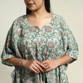  Cotton Green Sanganeri Block Print Night Suit Set 