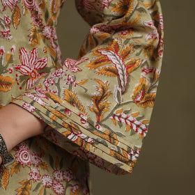 Green Cotton Sanganeri Block Print Co-Ord Set