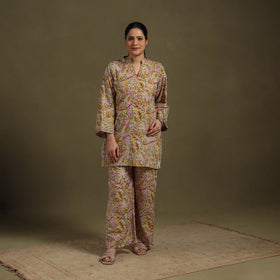 Green Cotton Sanganeri Block Print Co-Ord Set