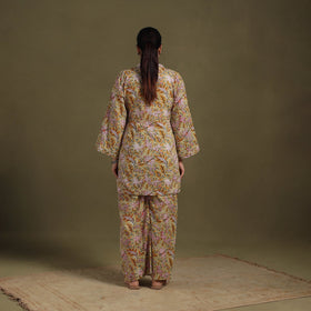 Green Cotton Sanganeri Block Print Co-Ord Set