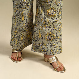 Green Block Print Cotton Sanganeri Palazzo 