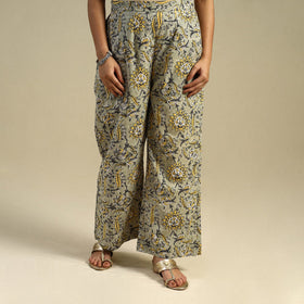 Green Block Print Cotton Sanganeri Palazzo 