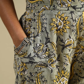 Green Block Print Cotton Sanganeri Palazzo 