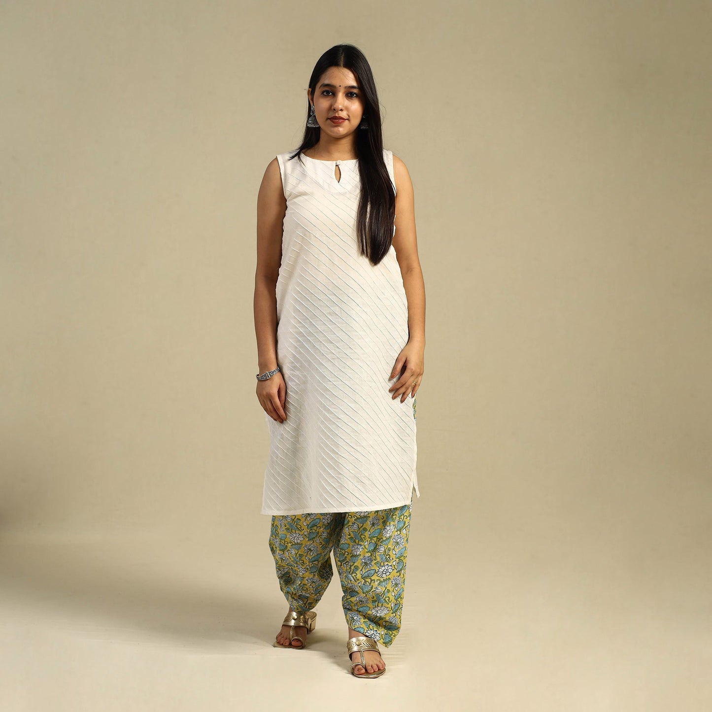 Buy Block Print Cotton Sanganeri Salwar