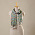 Block Print Cotton Sanganeri Stole with Tassels