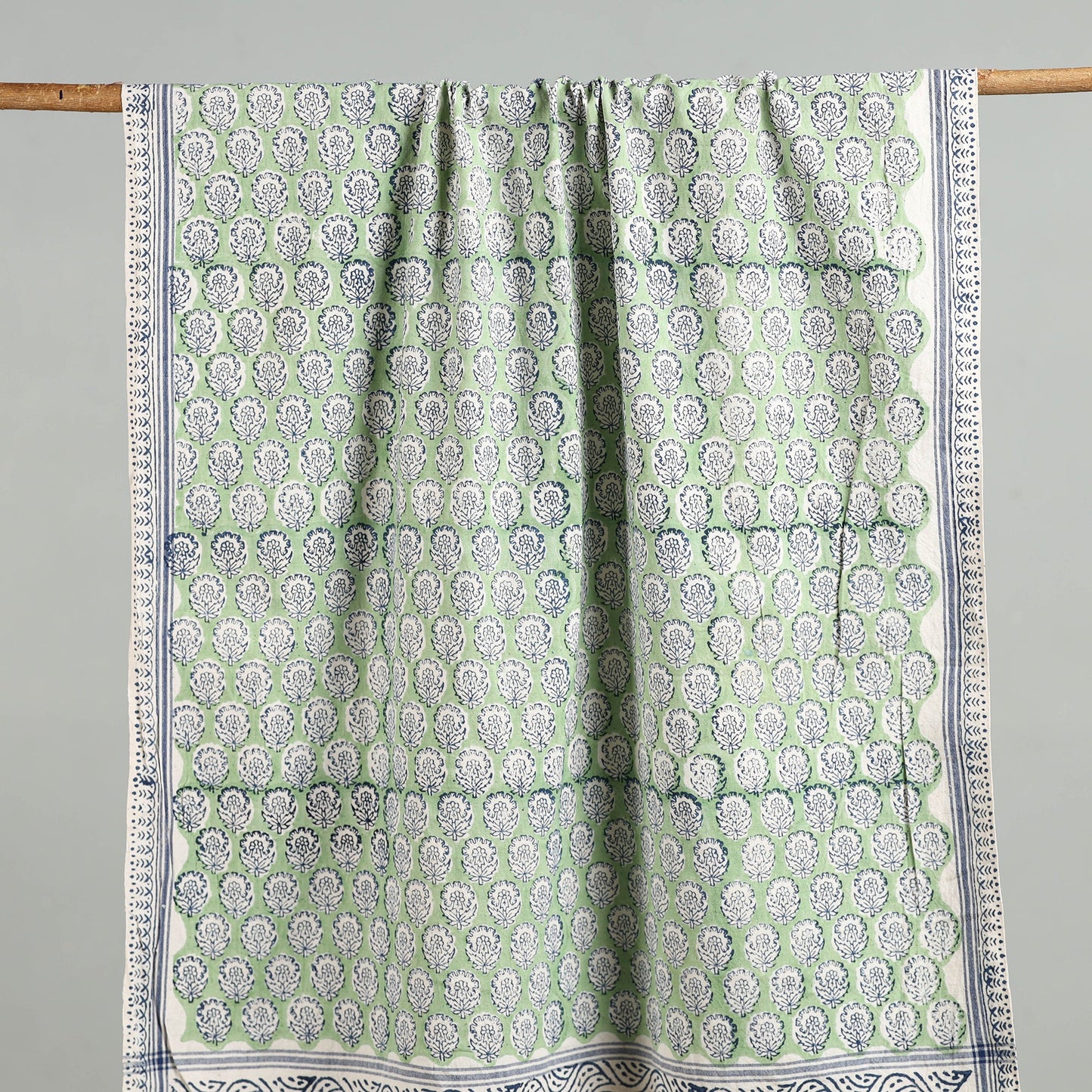 Green - cotton sanganeri towel 04 - handcrafted