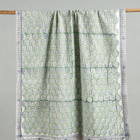 Green - cotton sanganeri towel 04 - handcrafted