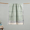 Green - cotton sanganeri towel 04 - handcrafted