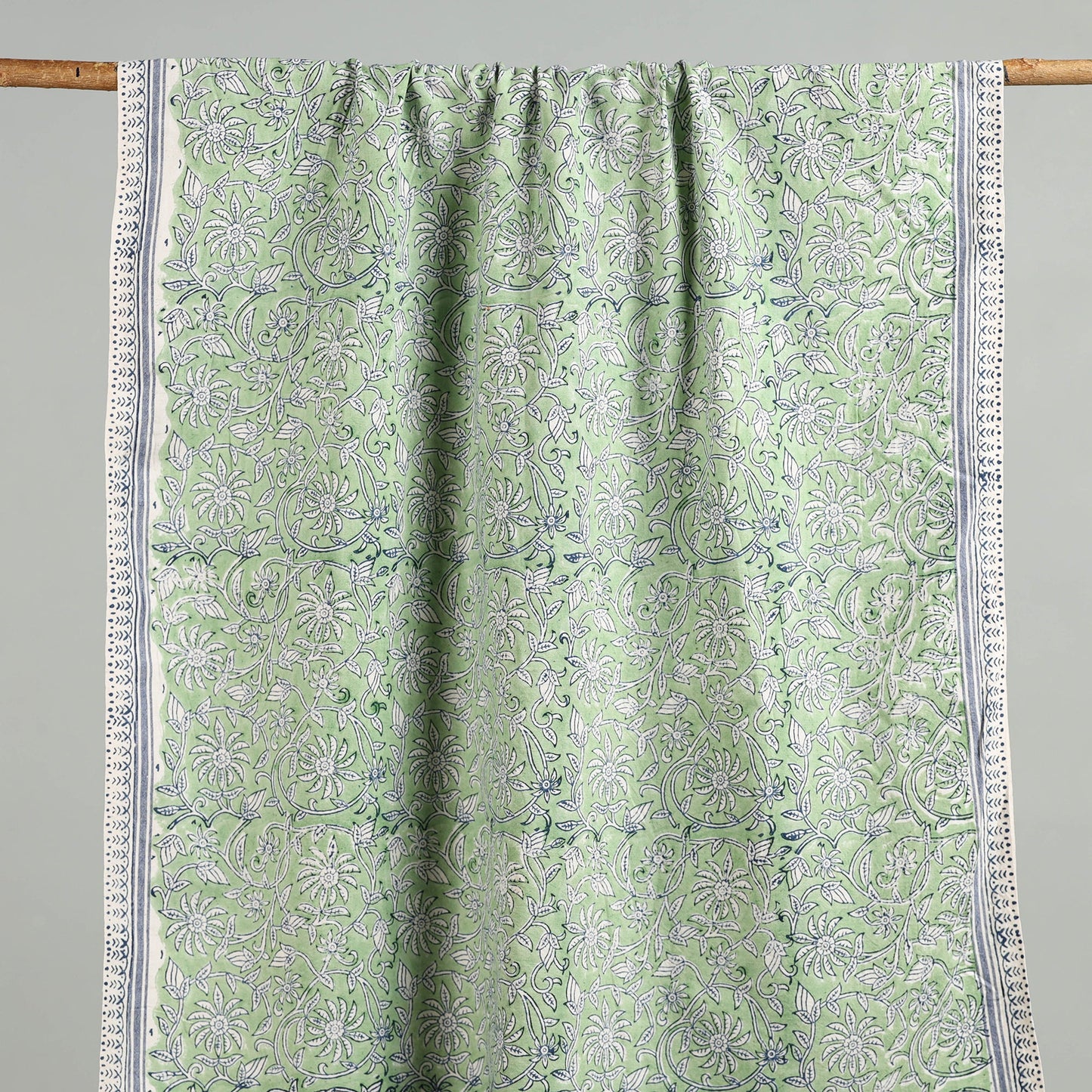 Green - cotton sanganeri towel 09 - handcrafted