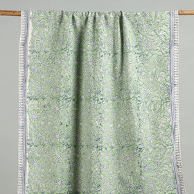 Green - cotton sanganeri towel 09 - handcrafted