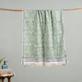 Green - cotton sanganeri towel 13 - handcrafted