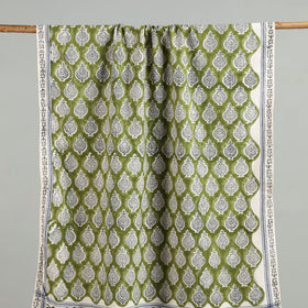 Green - cotton sanganeri towel 15 - handcrafted