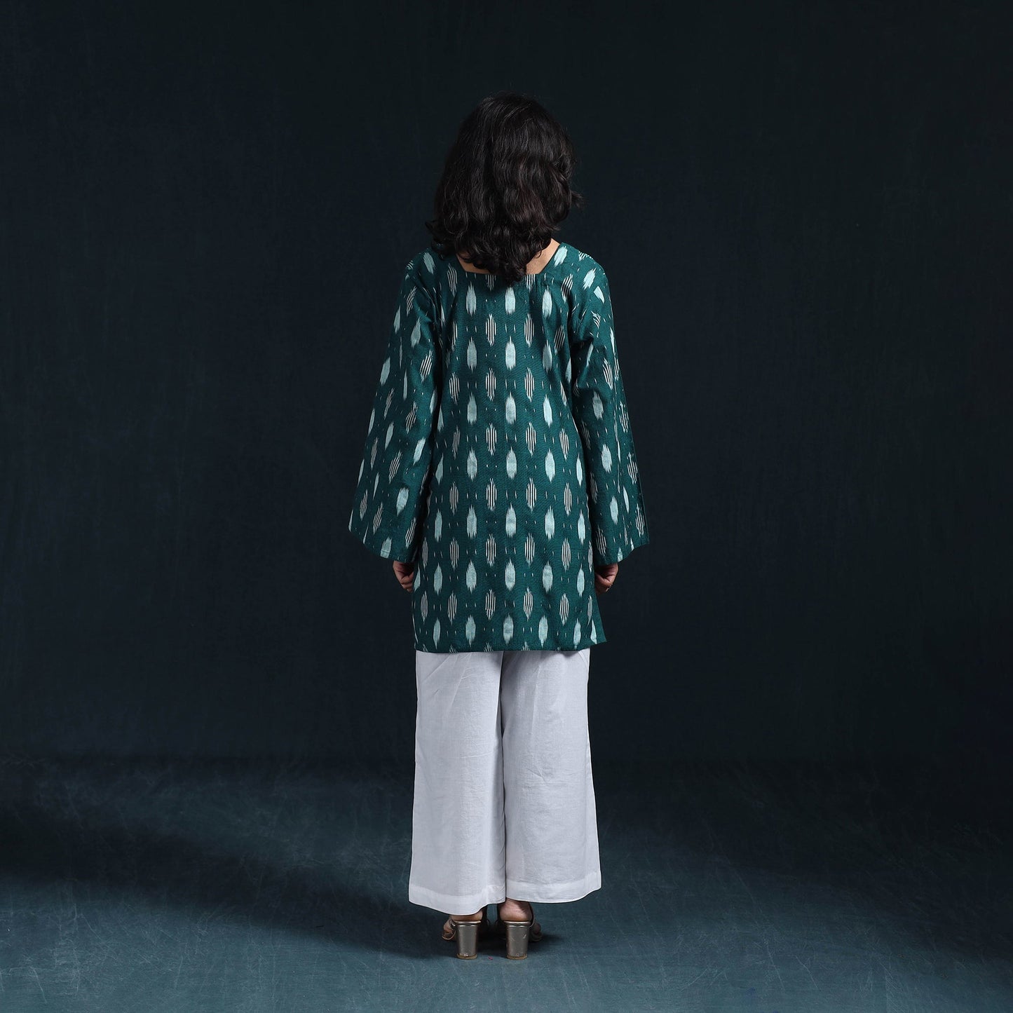 Cotton short pochampally ikat kurta for women 14