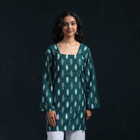Cotton short pochampally ikat kurta for women 14