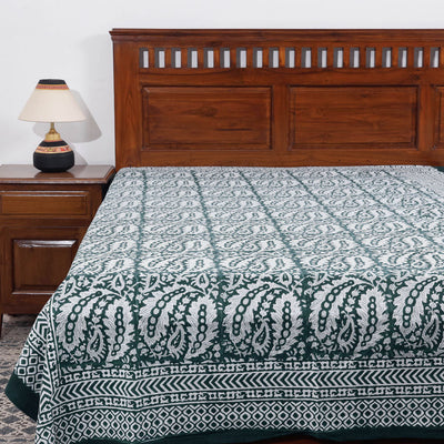 Buy Block Print Cotton Single Sanganeri Bed Sheet 