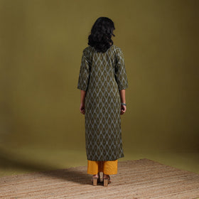 Cotton straight pochampally ikat kurta for women 12