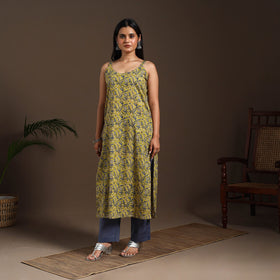 Green - cotton straight sanganeri kurta 18 - handcrafted