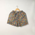  Green Block Print Cotton Unisex Sanganeri Shorts/Boxer