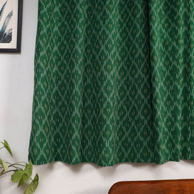 Green - cotton window pochampally ikat curtain (5 x 3 feet)
