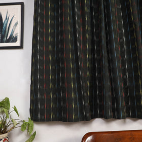 Green - cotton window pochampally ikat curtain (5 x 3 feet)