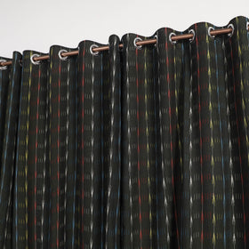 Green - cotton window pochampally ikat curtain (5 x 3 feet)