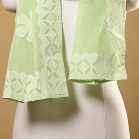 Buy Cut Work Cotton Green Barmer Applique Stole