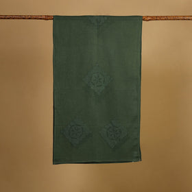 Cut Work Mul Cotton Green Barmer Applique Stole