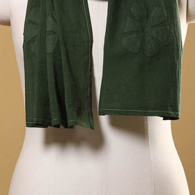Cut Work Mul Cotton Green Barmer Applique Stole