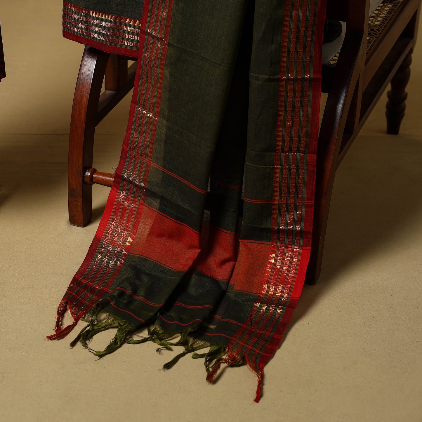 Dharwad cotton 3pc unstitched dress material with border 03