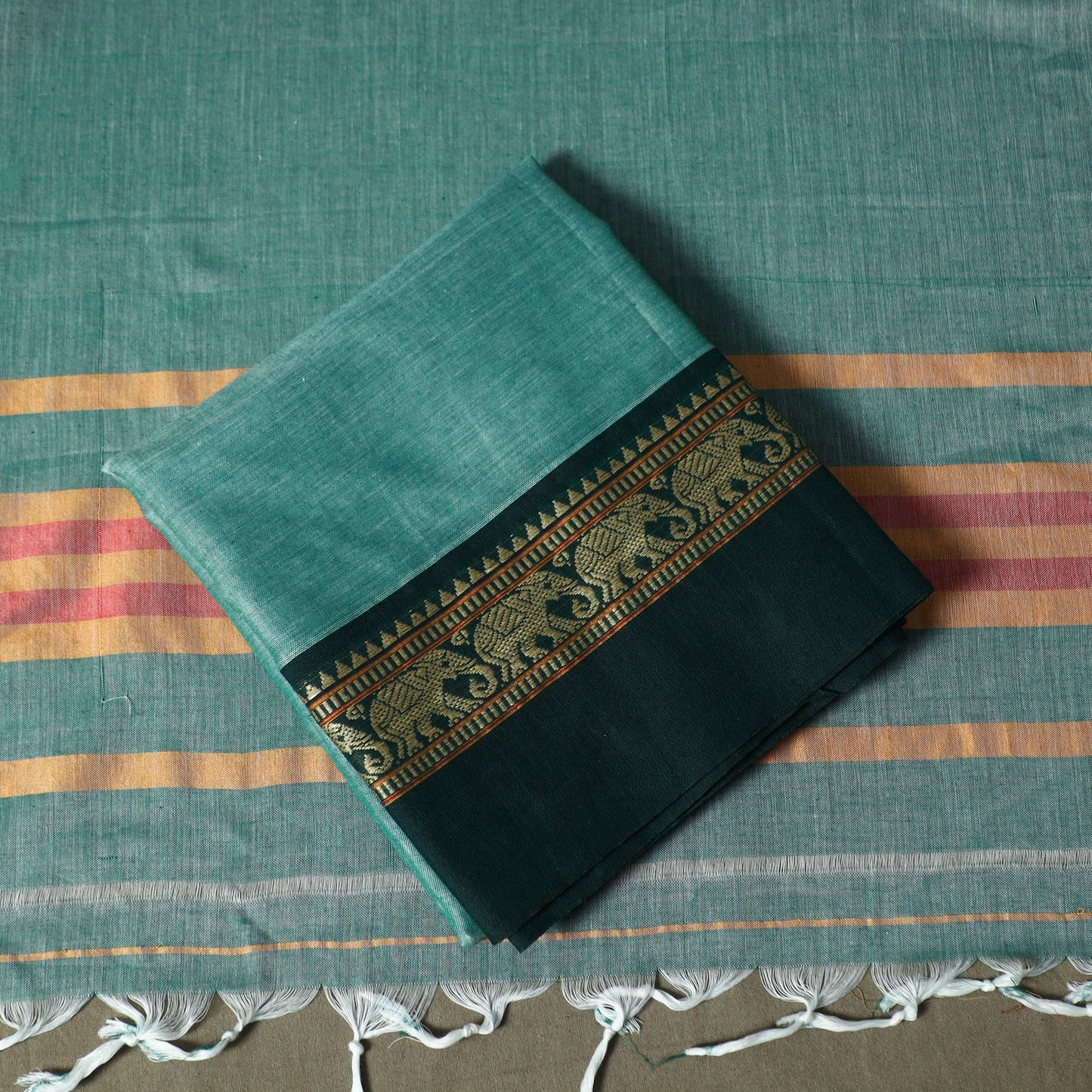 Dharwad cotton 3pc unstitched dress material with border 04