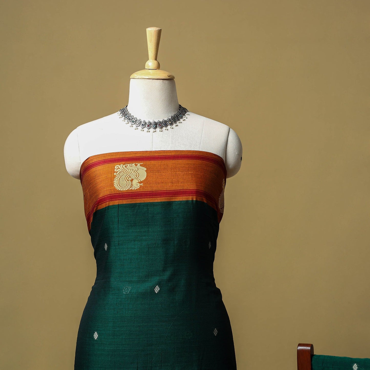 Dharwad cotton 3pc unstitched dress material with border 29