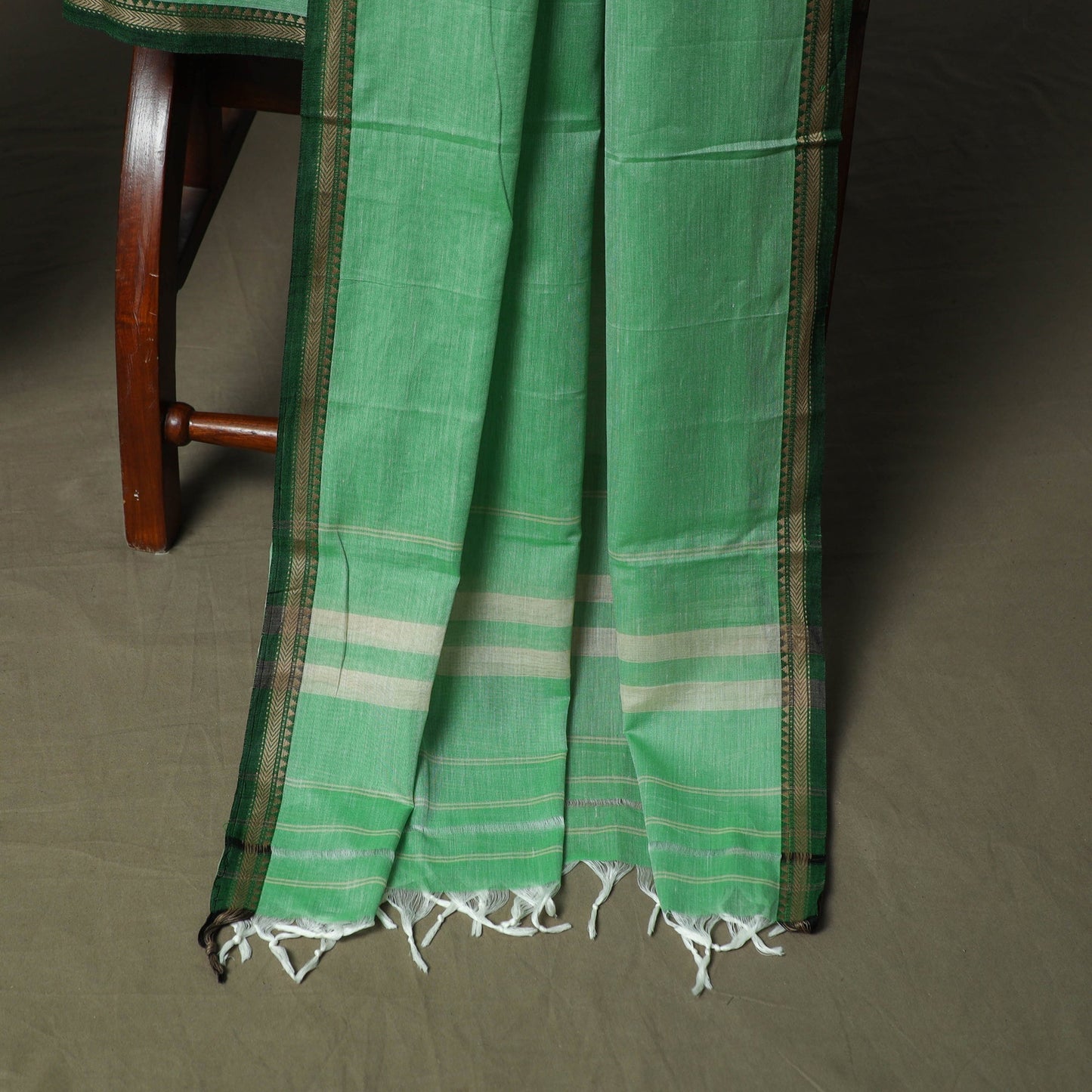 Dharwad cotton 3pc unstitched dress material with border 33