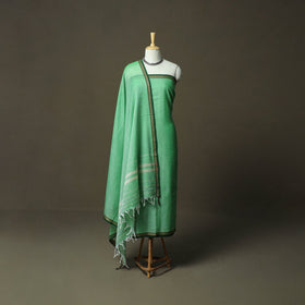 Dharwad cotton 3pc unstitched dress material with border 33