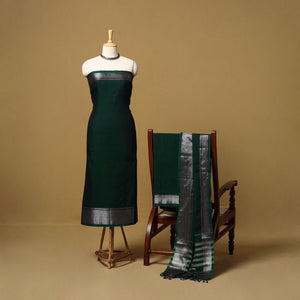 Dharwad cotton 3pc unstitched dress material with border 55