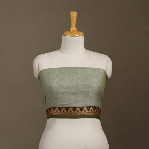 Green Dharwad Cotton Blouse Piece