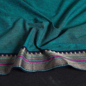 Green - dharwad cotton blouse piece 11 - handcrafted