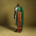 Green - dharwad cotton dupatta with zari border 13