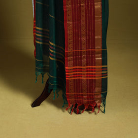 Green - dharwad cotton dupatta with zari border 50