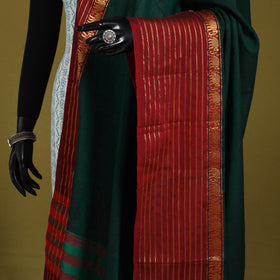 Green - dharwad cotton dupatta with zari border 60